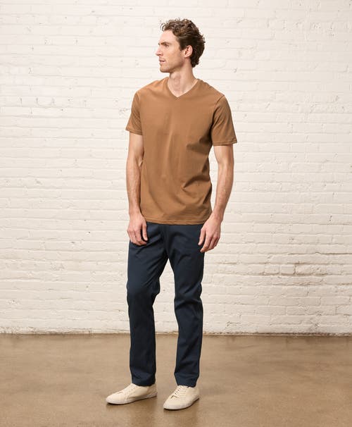 Pact Organic Cotton Softspun V-neck Tee In Brown