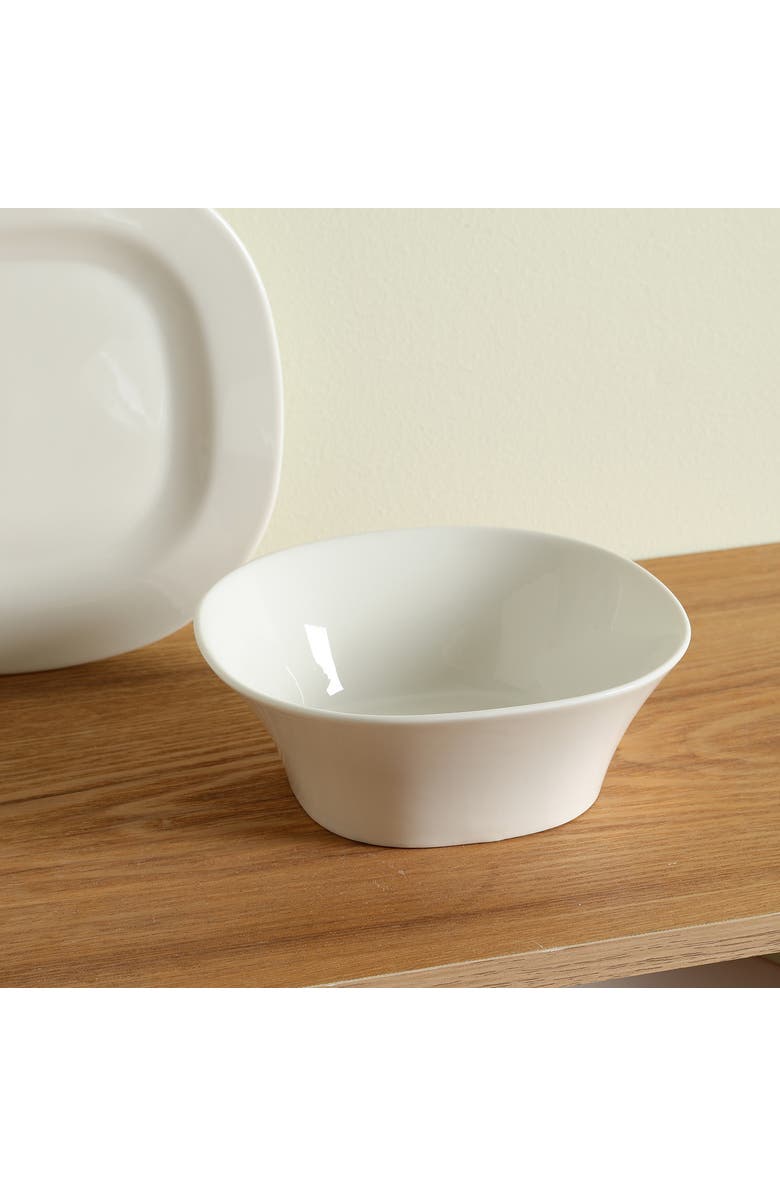 Stone Lain Quadro Porcelain 4-Piece Bowl Set, Alternate, color, White