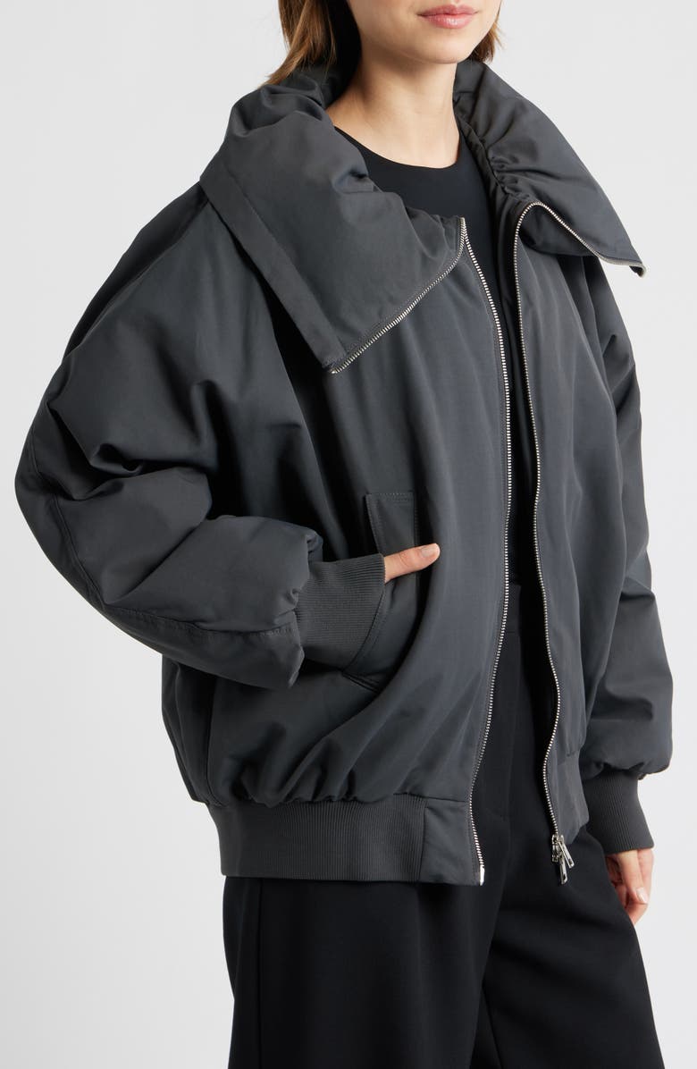 MANGO Alina Bomber Jacket, Alternate, color, Grey