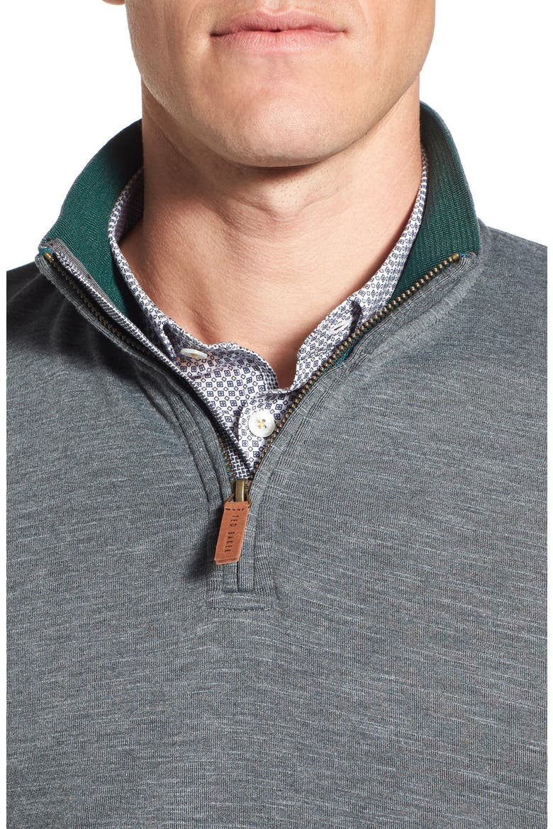 'Mandra' Quarter Zip Pullover, Alternate, color, CHARCOAL