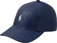 Polo Ralph Lauren Embroidered Logo Straw Baseball Cap