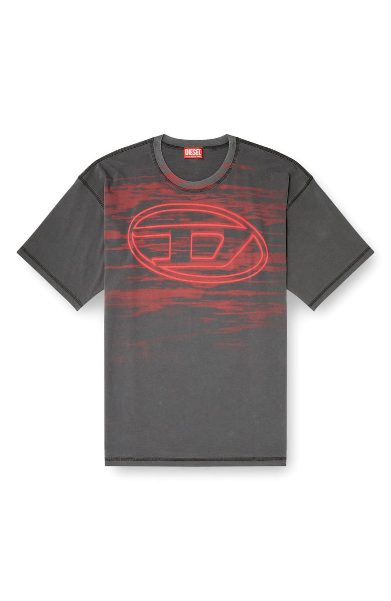 DIESEL<sup
®</sup
T-Boxt-T5 Logo Cotton Graphic T-Shirt, Alternate, color, Gravel Grey