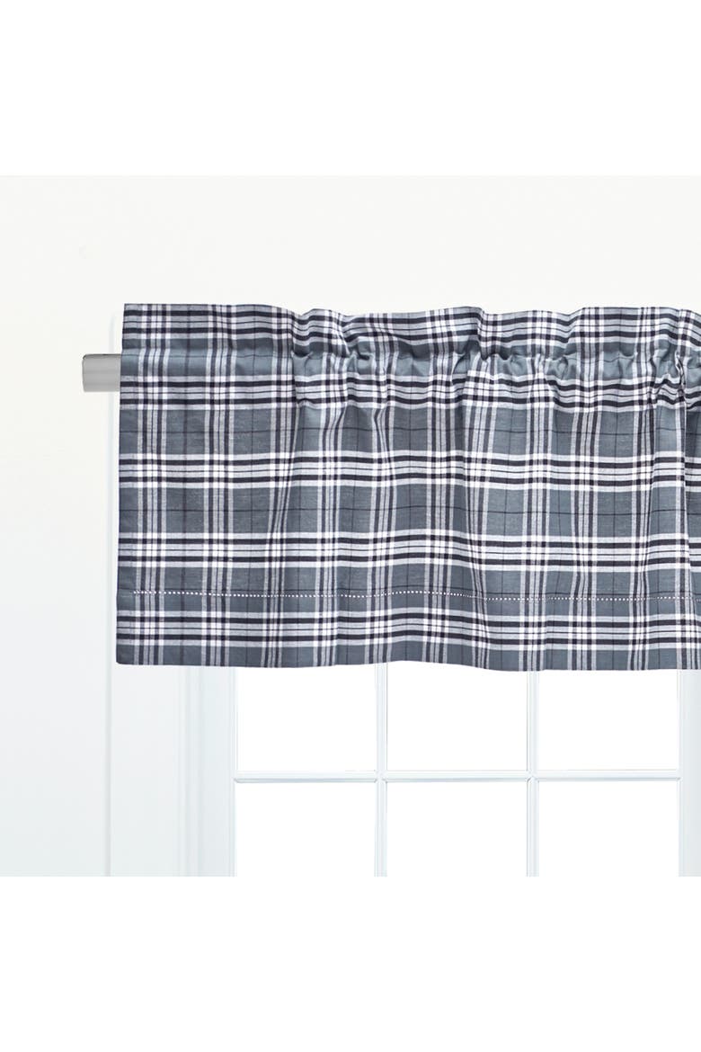Max Plaid Navy Blue Valance Collection, Alternate, color, Blue