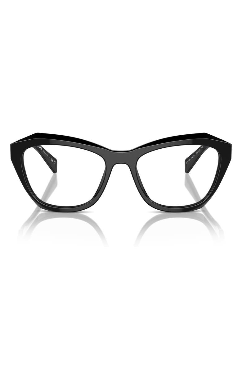 Prada 54mm Butterfly Optical Glasses, Main, color, 