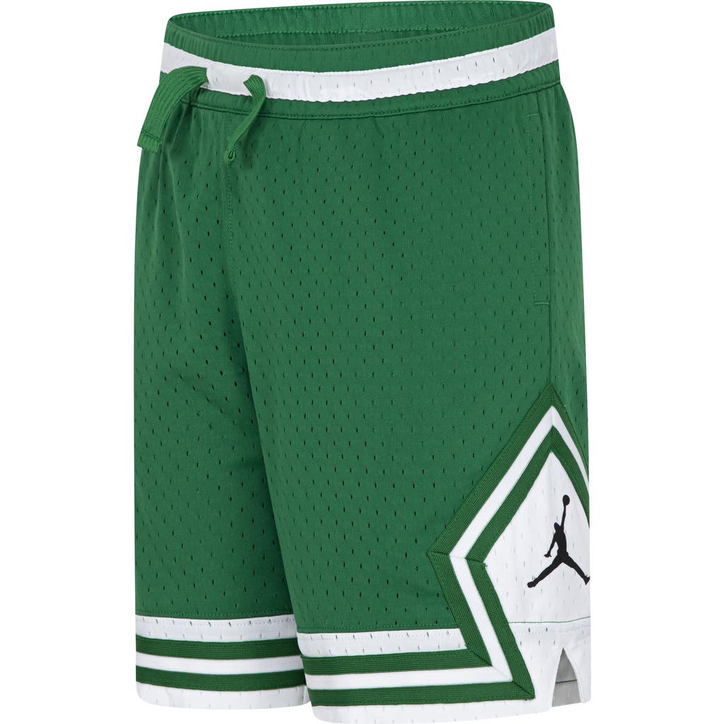 Jordan Kids' Dri-fit Sport Diamond Mesh Basketball Shorts In Green