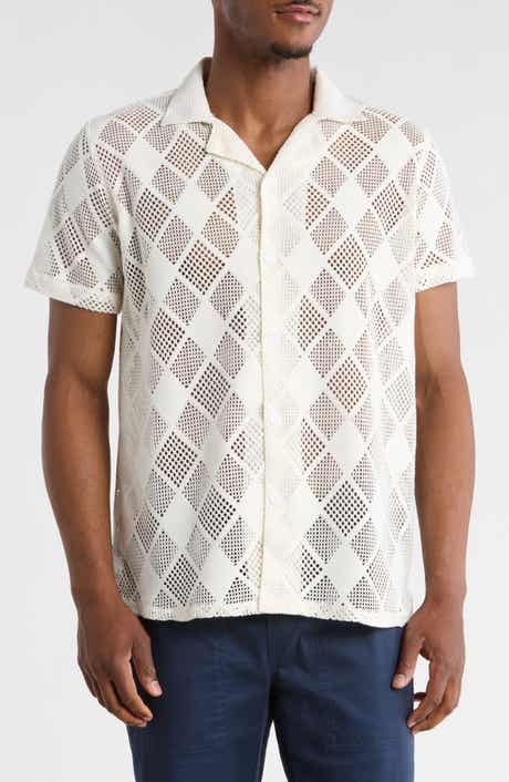 Modern Fit Textured Camp Shirt