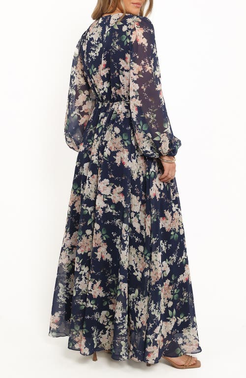 Petal And Pup Petal & Pup Anisa Long Sleeve Floral Maxi Dress In Green