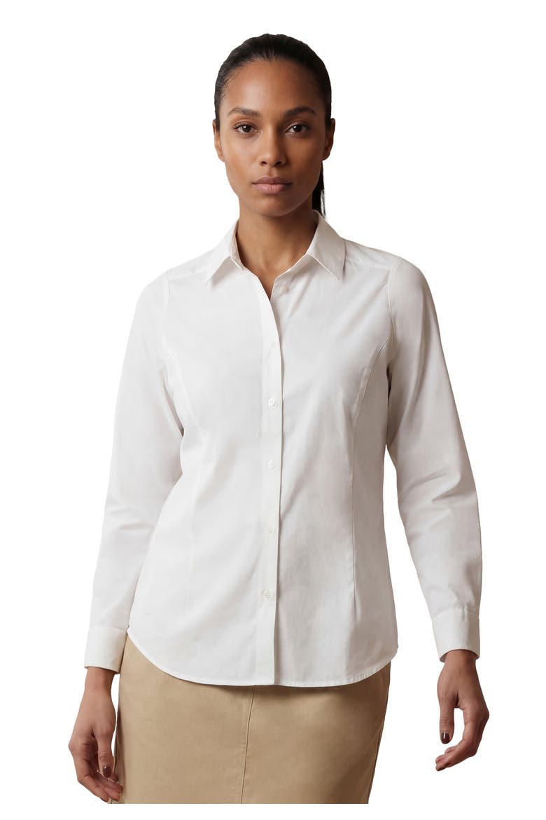 Poplin Comfort Fit Shirt, Main, color, WHITE