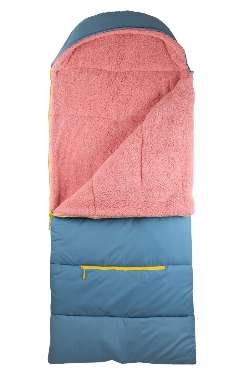 mimish Kids' Sleep-n-Pack Faux Shearling Lined Sleeping Bag Backpack, Alternate, color, Hudson Bay