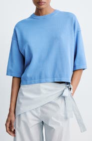 MANGO Oversize Elbow Sleeve Cotton Sweater