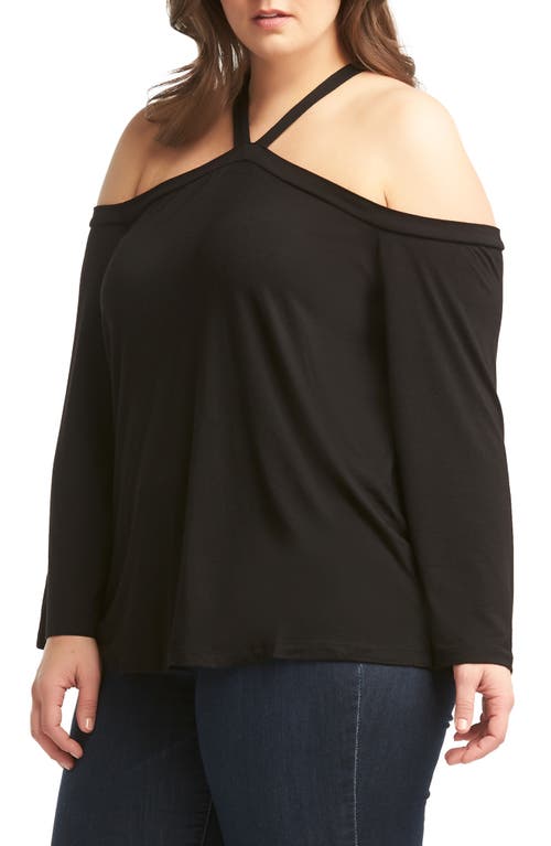 Lemon Tart Lydia Cold Shoulder Top In Black
