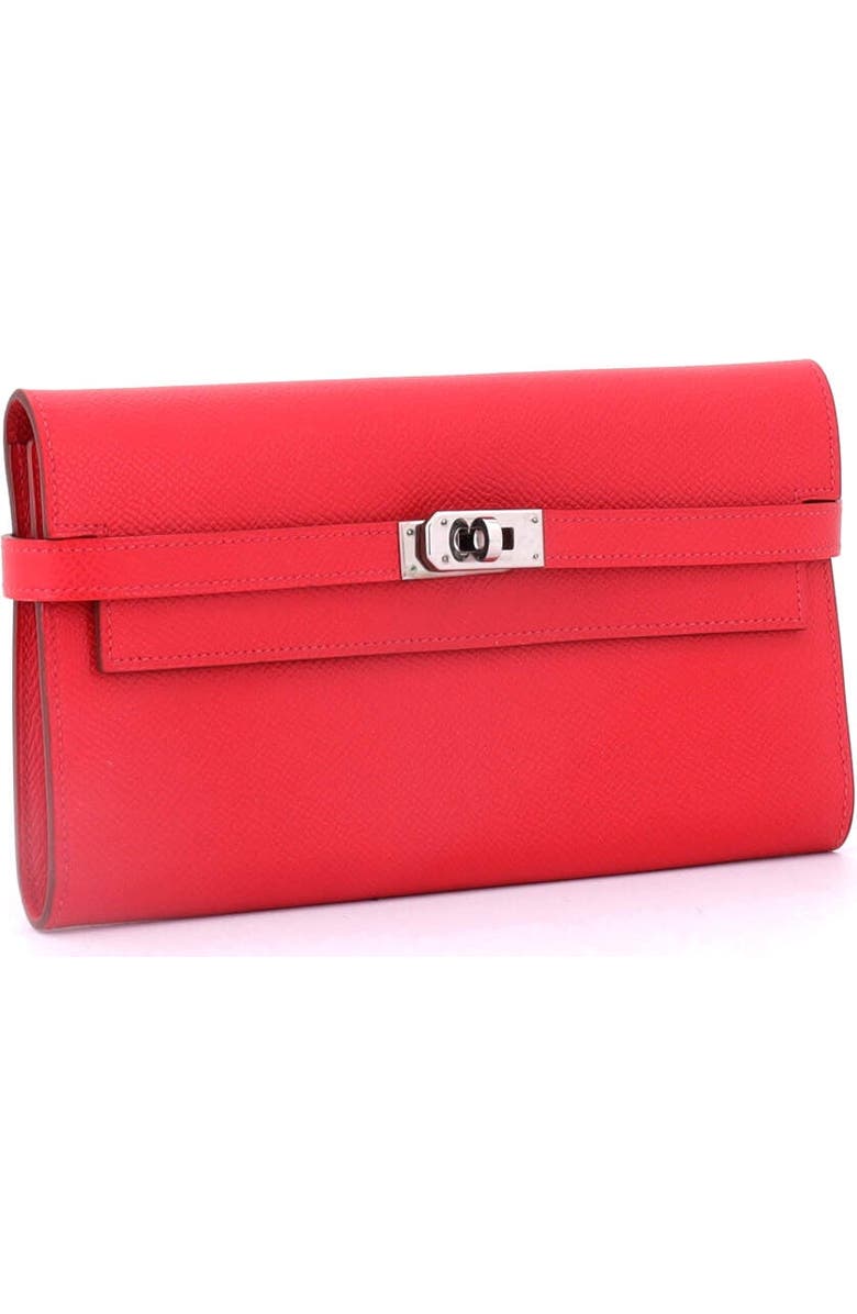 Pre-Owned Hermes Kelly Wallet Epsom Long, Alternate, color, Bougainvillier