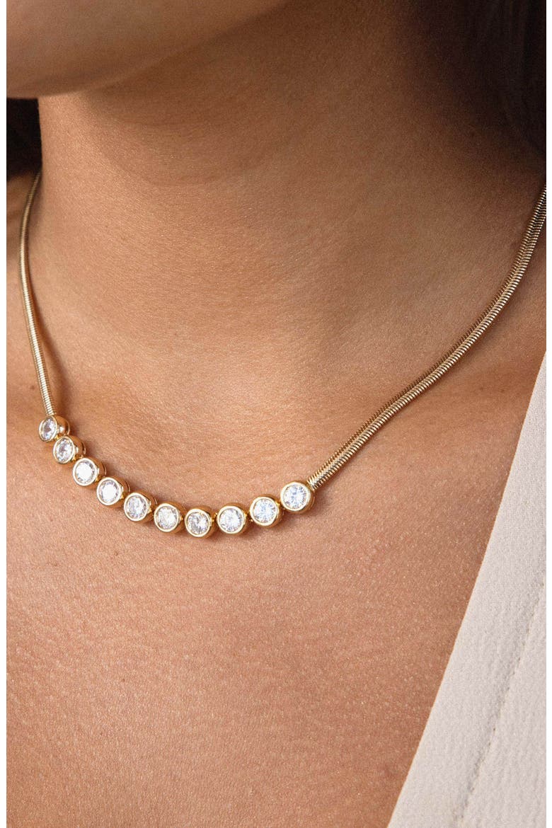 Crystal Choker Necklace, Alternate, color, GOLD