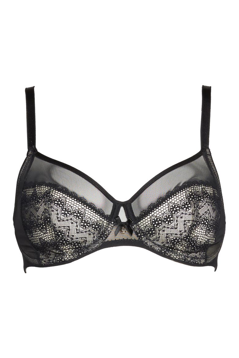 Revele Moi Perfect Fit Underwire Bra, Alternate, color, BLACK/ NUDE
