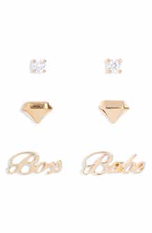 AJOA Slaybelles Set of 3 Stud Earrings