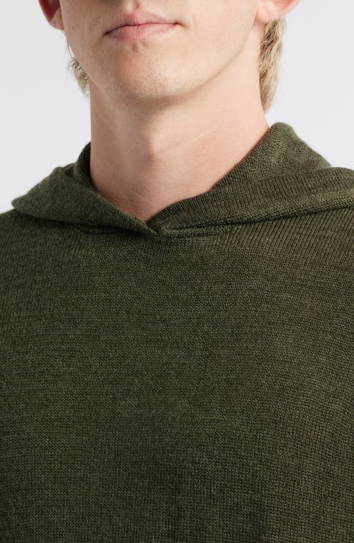 Alex Crane Campo Hooded Merino Wool Sweater In Green