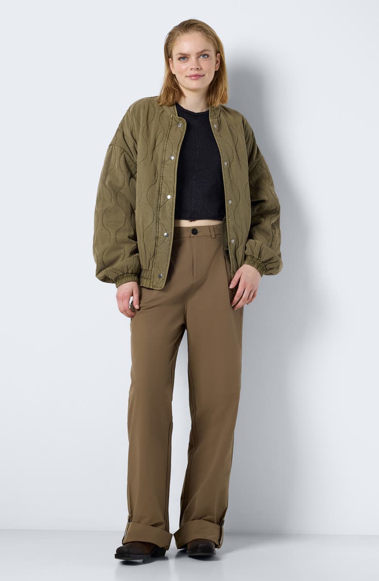 Noisy may Dazzel Quilted Bomber Jacket, Alternate, color, 