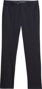 Canali Flat Front Stretch Cotton Blend Gabardine Chinos