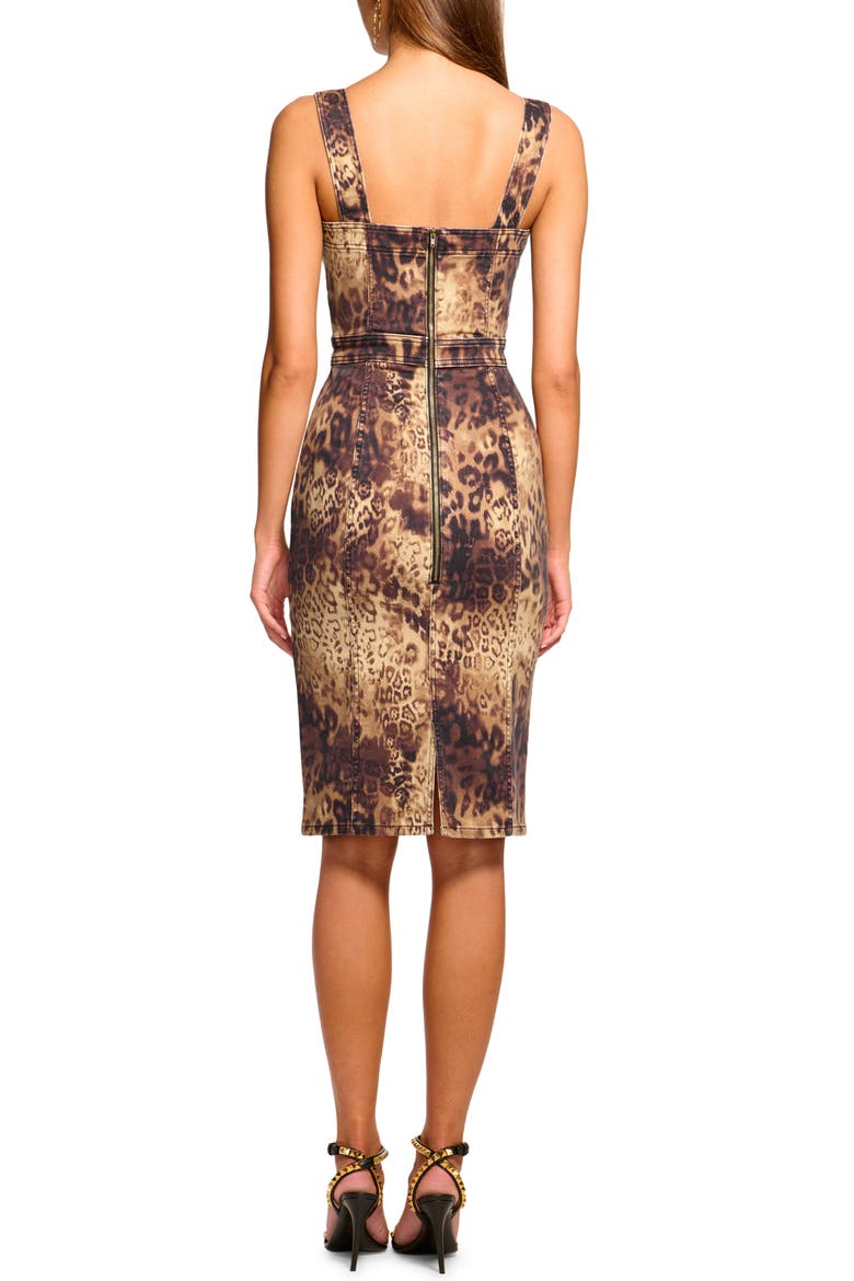 Tamera Leopard Print Denim Dress, Alternate, color, LEOPARD DENIM