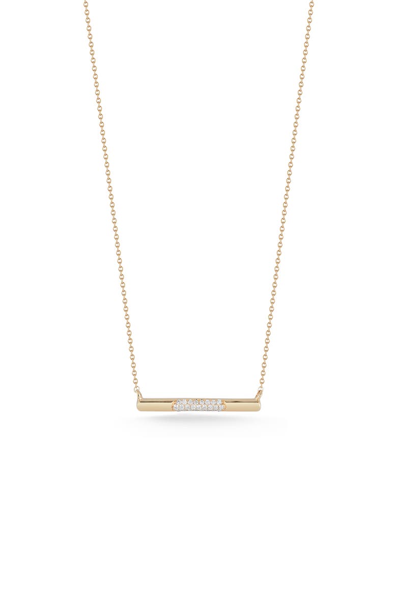 Dana Rebecca Designs Micro Dome Pavé Diamond Bar Necklace, Main, color,