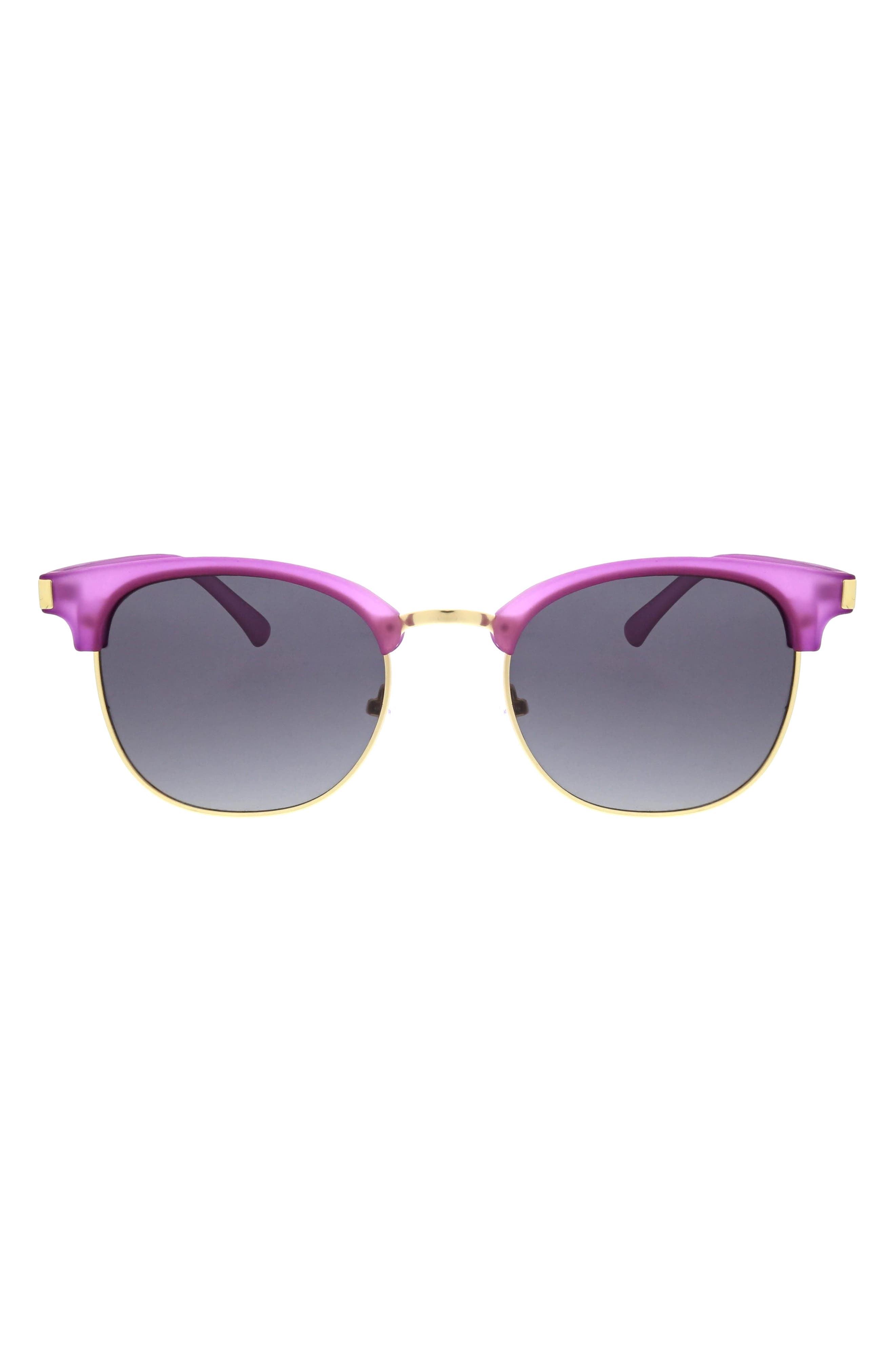 Hurley 52mm Retro Half Rim Sunglasses