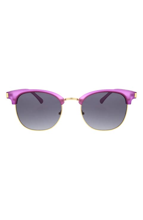 52mm Retro Half Rim Sunglasses