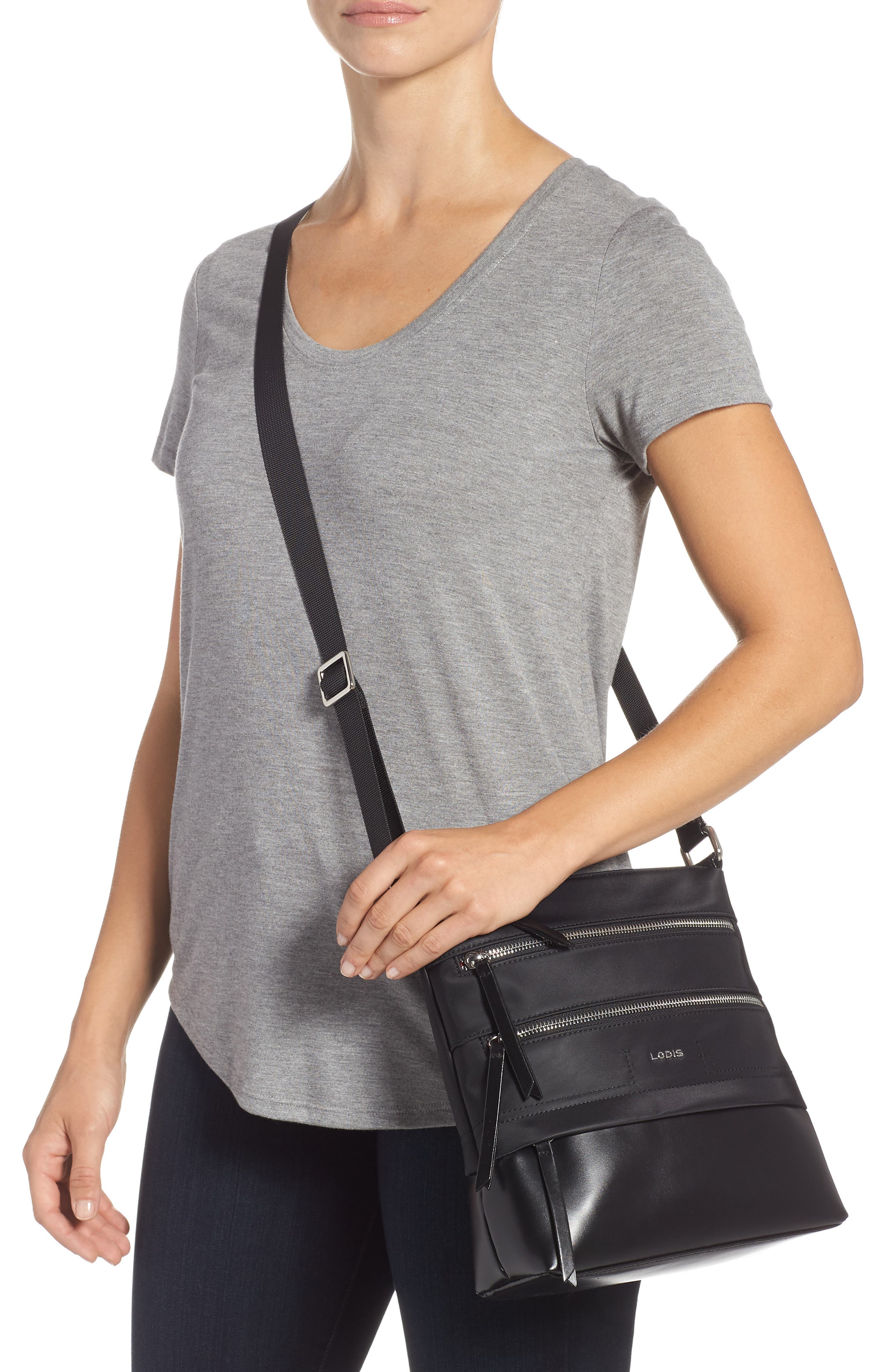 LODIS Los Angeles Wanda Nylon Sport RFID Travel Crossbody Bag, Alternate, color, 