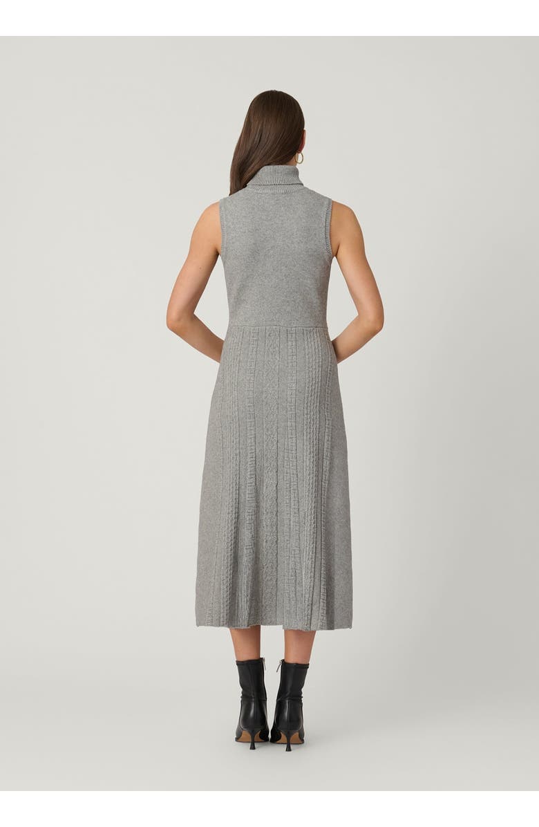 Shoshanna Carmella Cable Knit Dress, Alternate, color, Grey