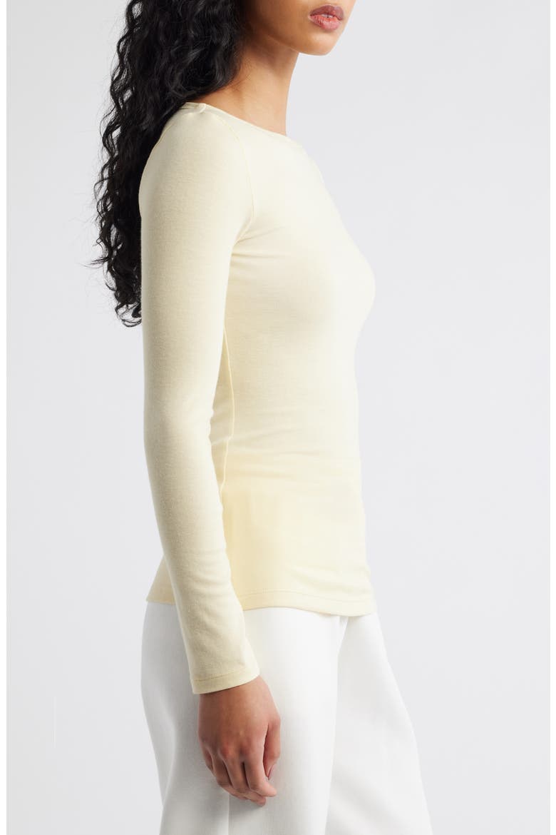 LANE BOAT NECK TOP, Alternate, color, BUTTER YELLOW