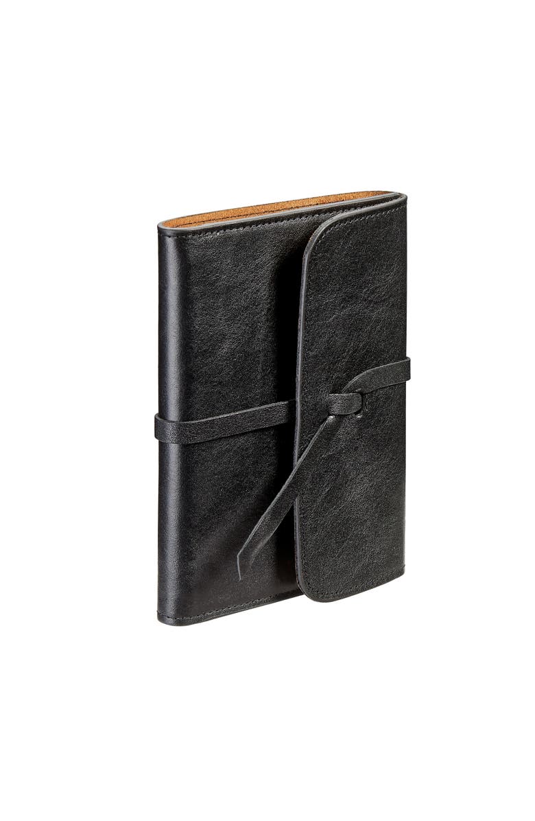 Graphic Image 7" Leather Wrapped Refillable Journal, Alternate, color, Onyx