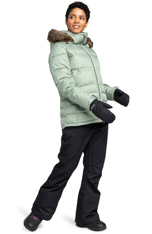 ROXY ROXY QUINN INSULATED PUFFER COAT WITH REMOVABLE FAUX FUR TRIM