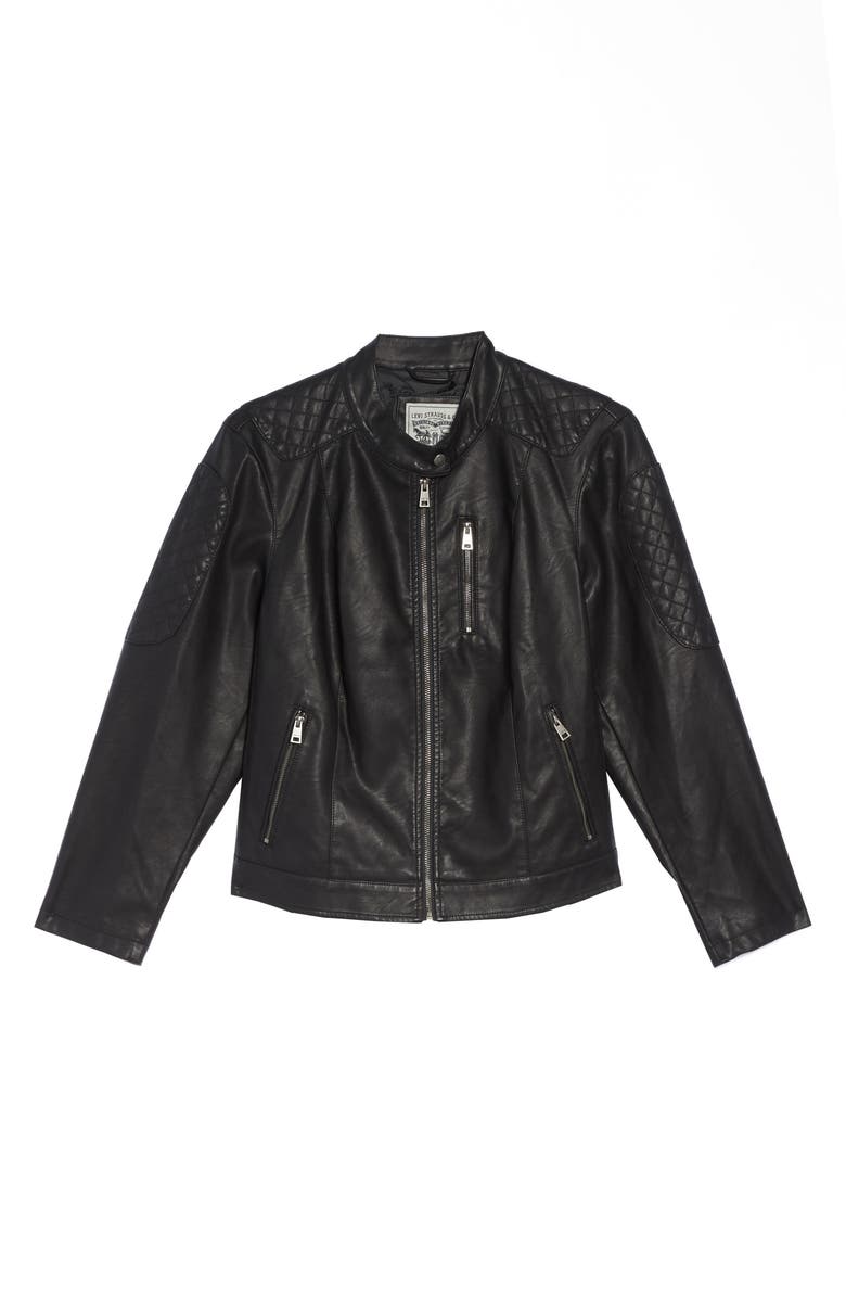 Levi's<sup>®</sup> LEVIS<sup>®</sup> Faux Leather Moto Jacket, Alternate, color, 
