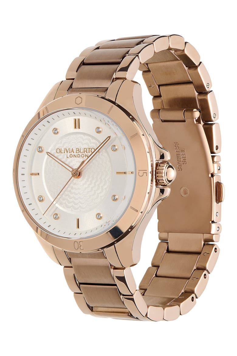 Sports Luxe Bracelet Watch, 36mm, Alternate, color, SILVER/ GOLD