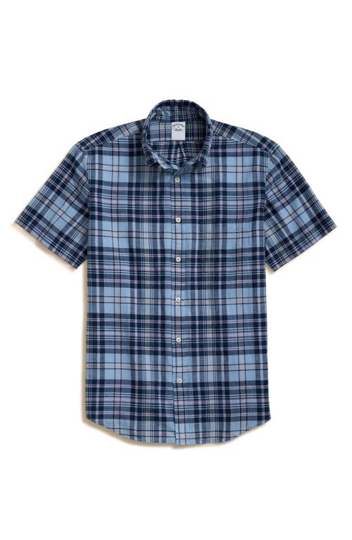 Brooks Brothers Regular Fit Madras Plaid Short Sleeve Cotton Button-down Shirt In Light Blue Multi