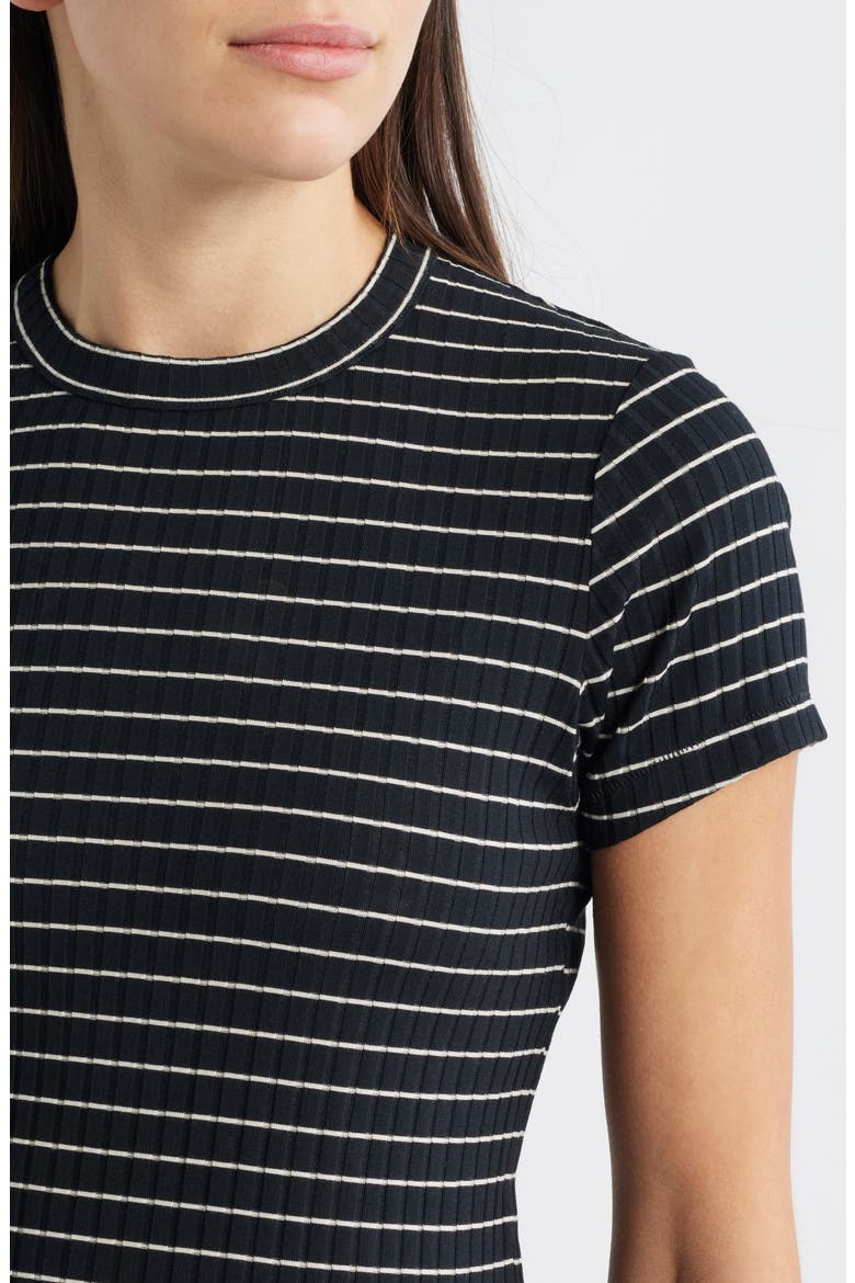 Luca Stripe Rib Baby T-Shirt, Alternate, color, IVYBL