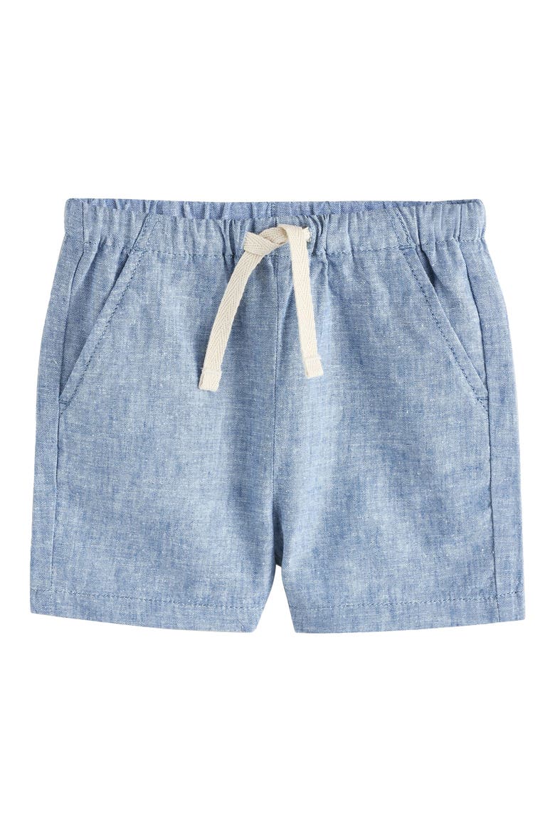 Kids' Linen & Cotton Shorts, Main, color, BLUE