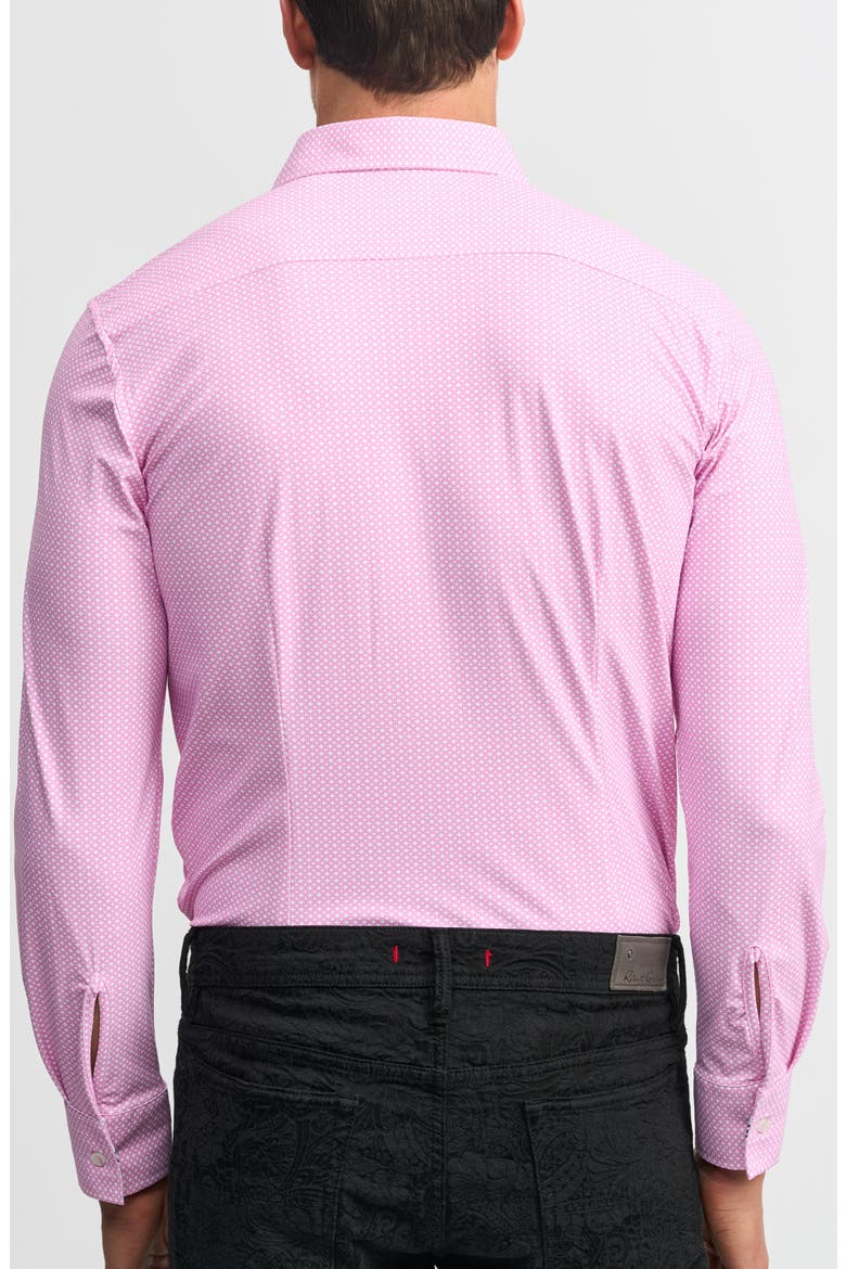 Galvan Print Woven Button-Up Shirt, Alternate, color, PINK