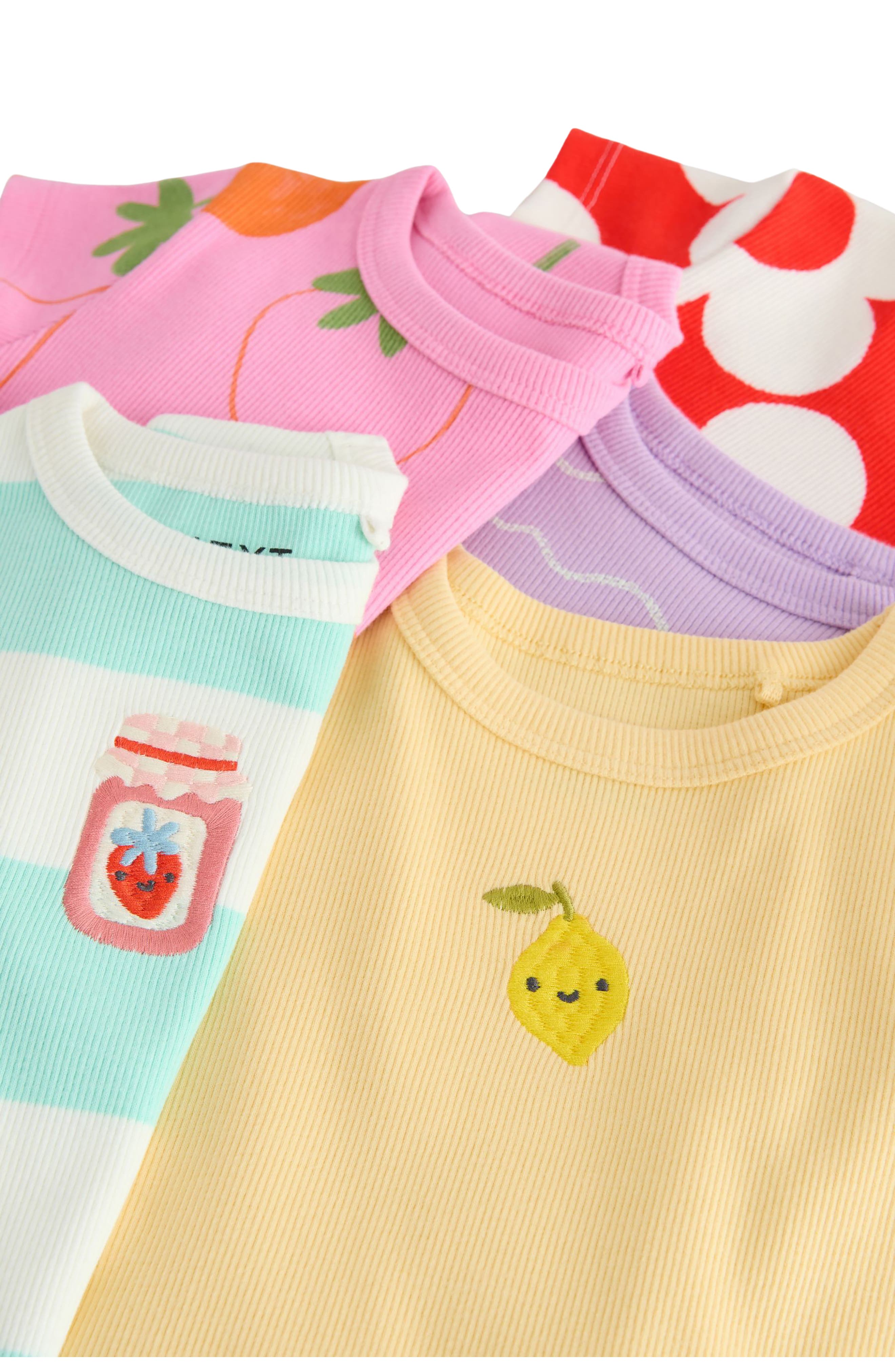 NEXT Rib Assorted 5-Pack Cotton T-Shirts — фото 2