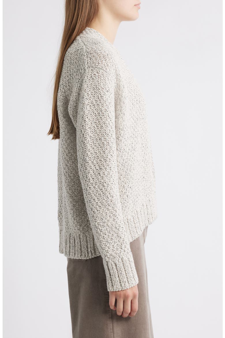 Open Front Organic Cotton Cardigan, Alternate, color, SEA SALT