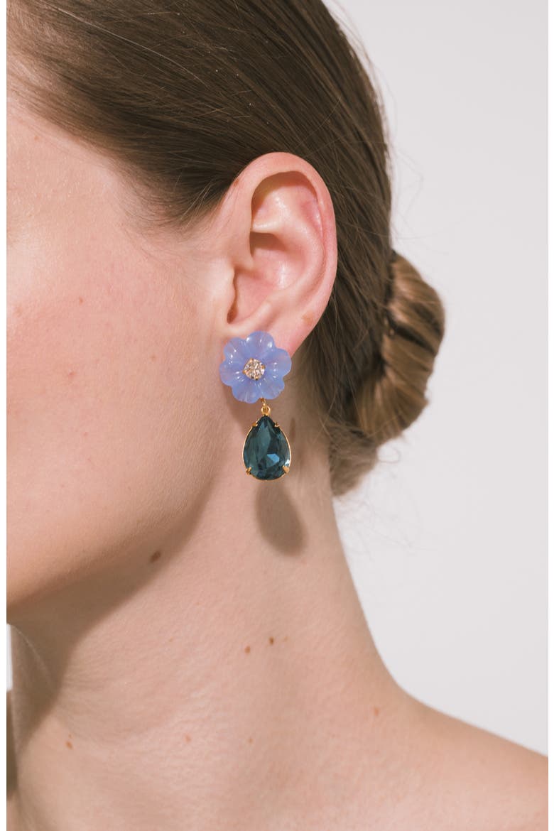 Juna Drop Earrings, Alternate, color, BLUE CHALCEDONY