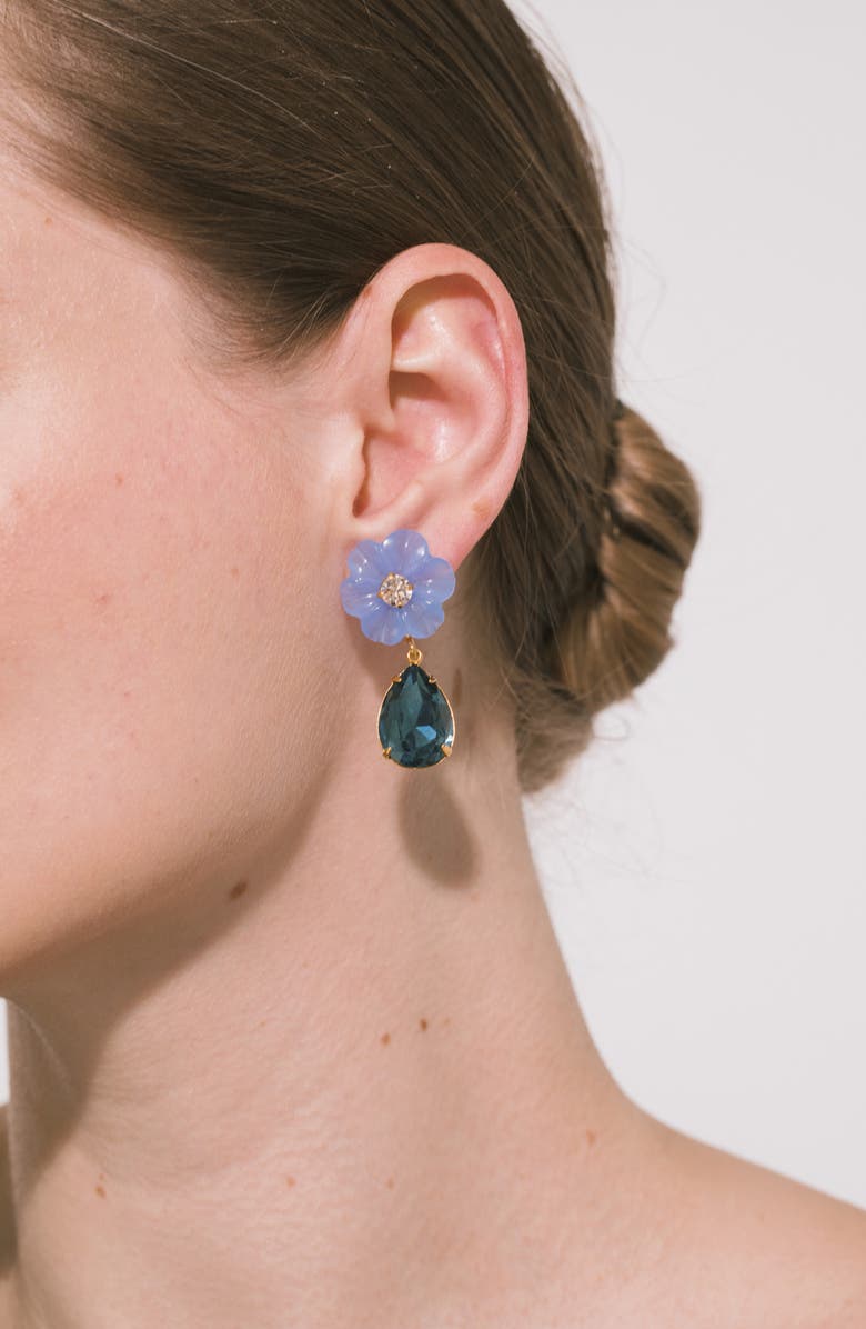 Jennifer Behr Juna Drop Earrings, Alternate, color, Blue Chalcedony