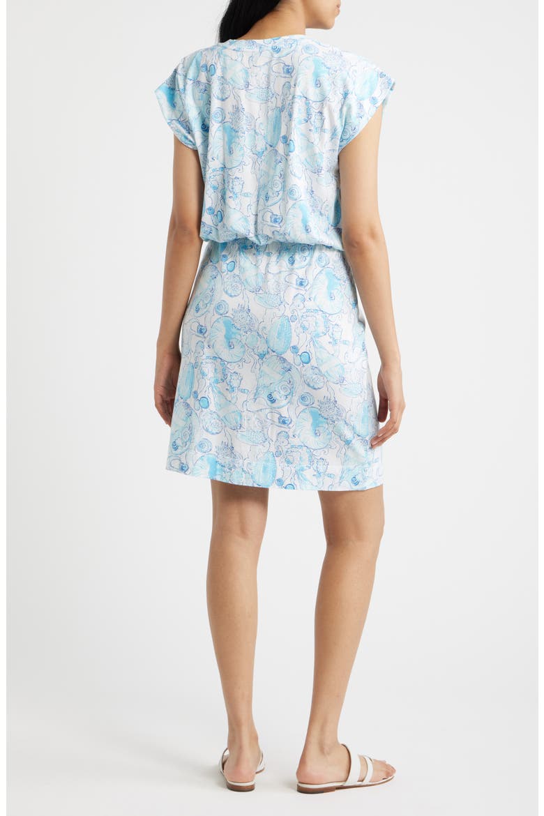 Melli Print Dress, Alternate, color, RESORT WHITE SHELL SHINE