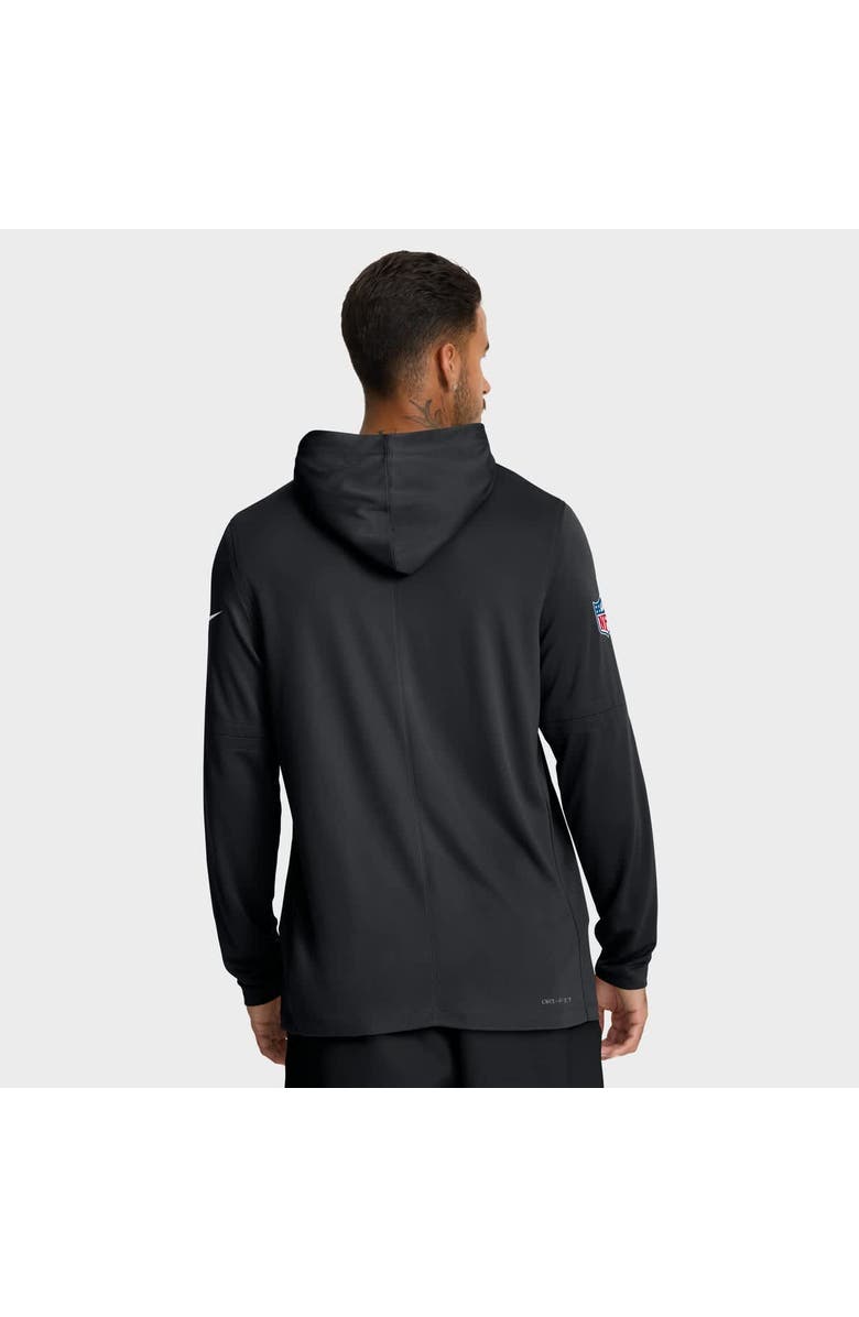 Nike Men's Nike Black Las Vegas Raiders Sideline Pure Fury Performance Long Sleeve Hoodie T-Shirt, Alternate, color, Black