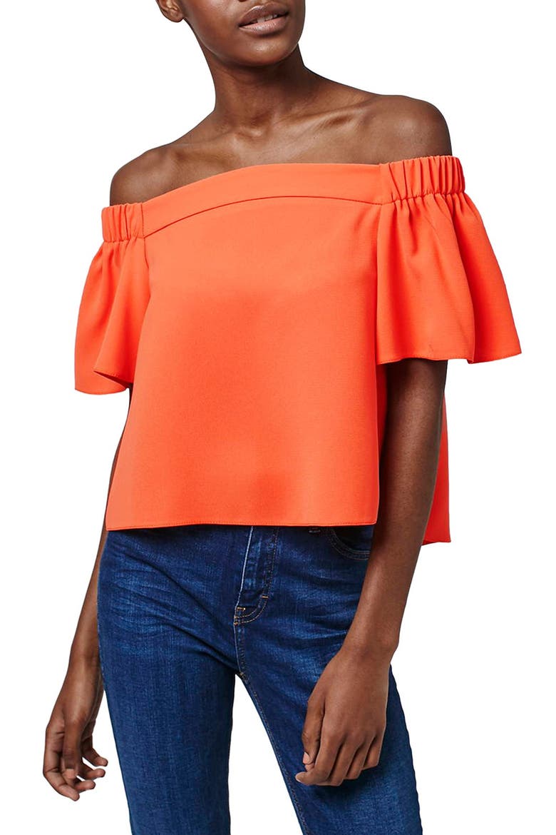 'Livi' Off the Shoulder Top, Main, color, RED