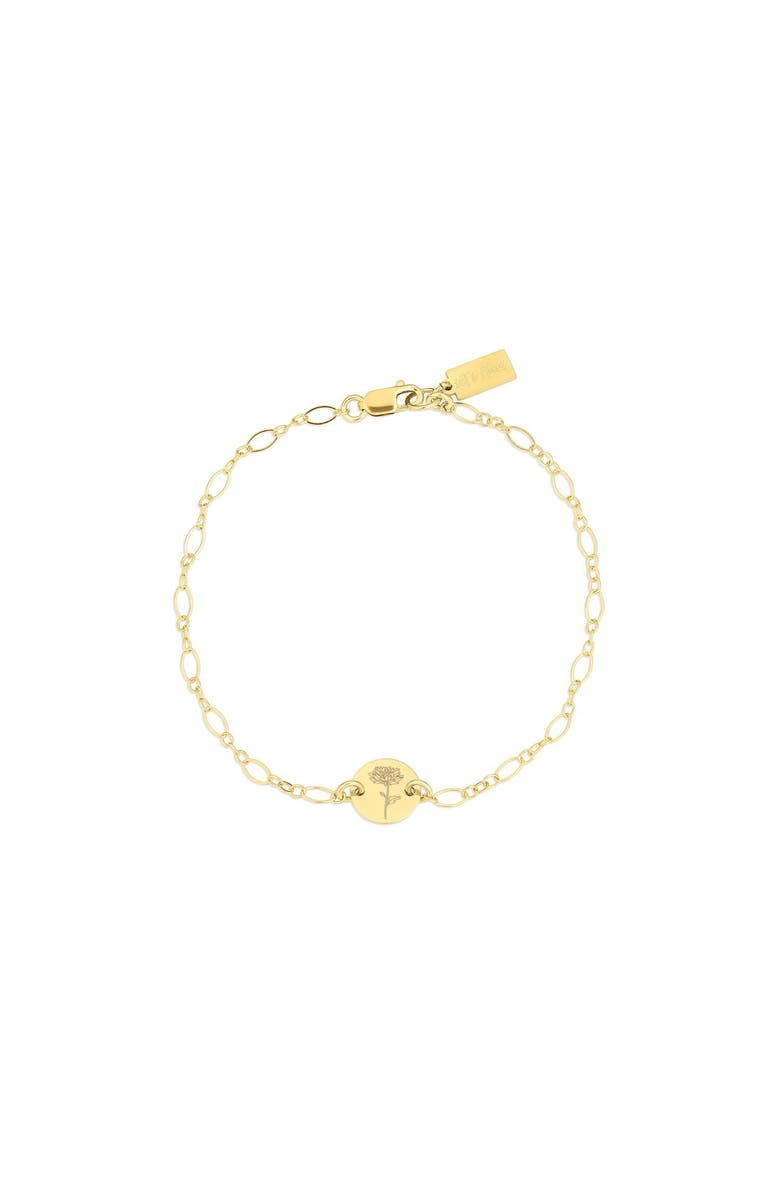 Set & Stones Lily Birth Flower Bracelet, Main, color, Gold / November