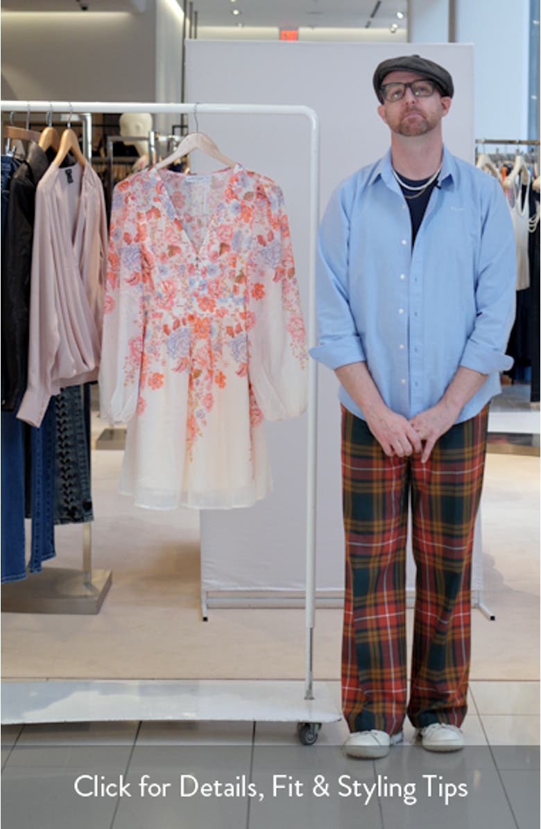 Hattie Floral Print Long Sleeve Dress, sales video thumbnail