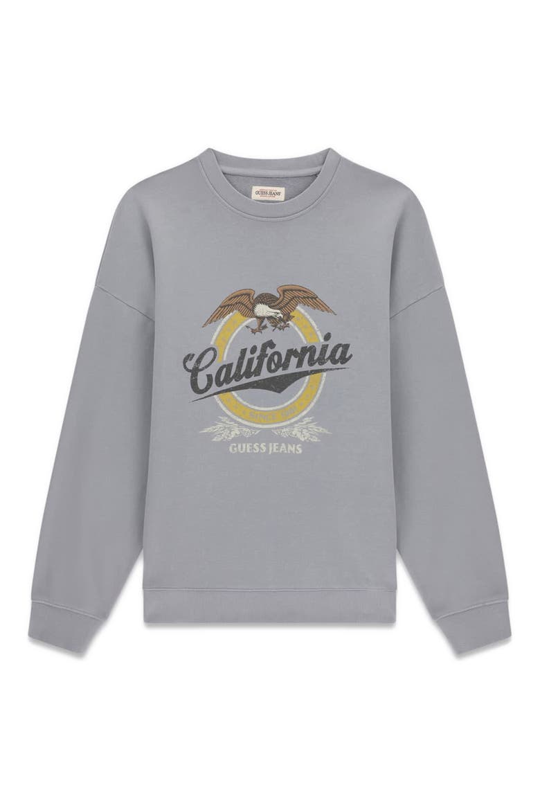 Eagle Graphic Sweatshirt, Alternate, color, LIGHT BLUE
