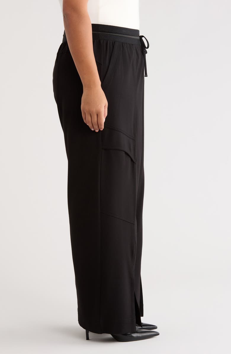 Wit & Wisdom Glider Skyrise Pull-On Wide Leg Pants, Alternate, color, Black