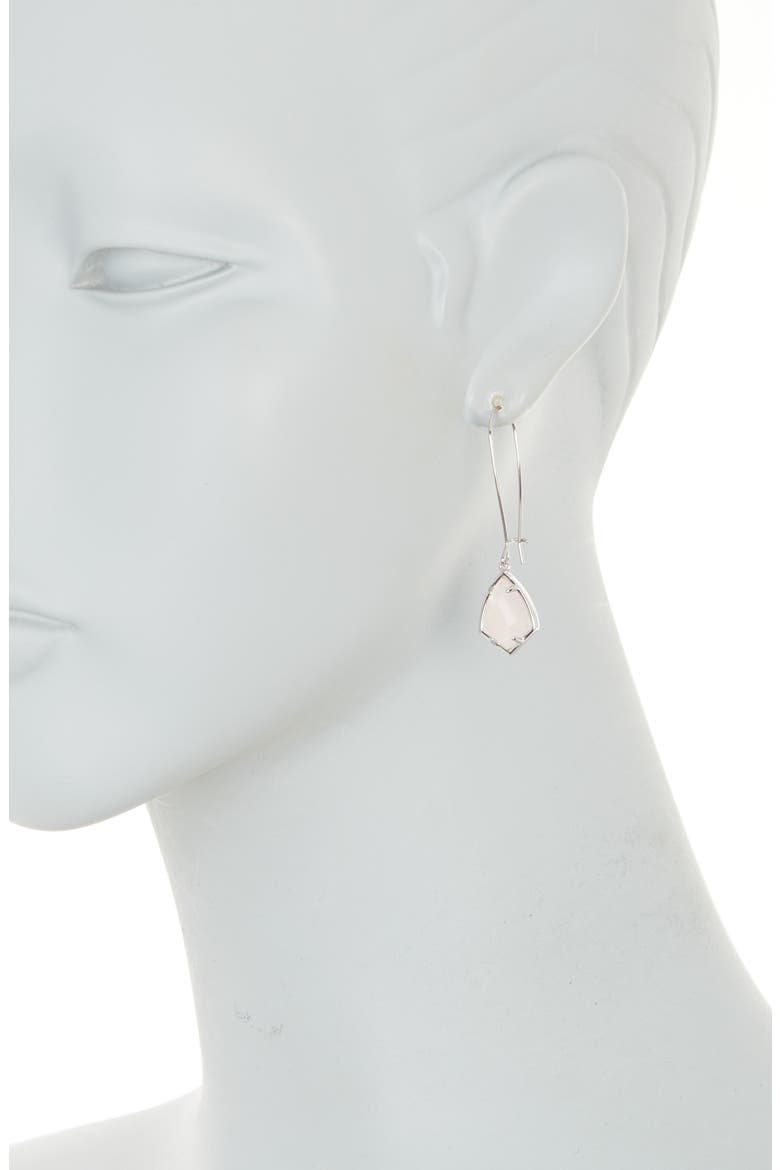 Carrine Earrings, Alternate, color, ROSE QUARTZ/ SILVER