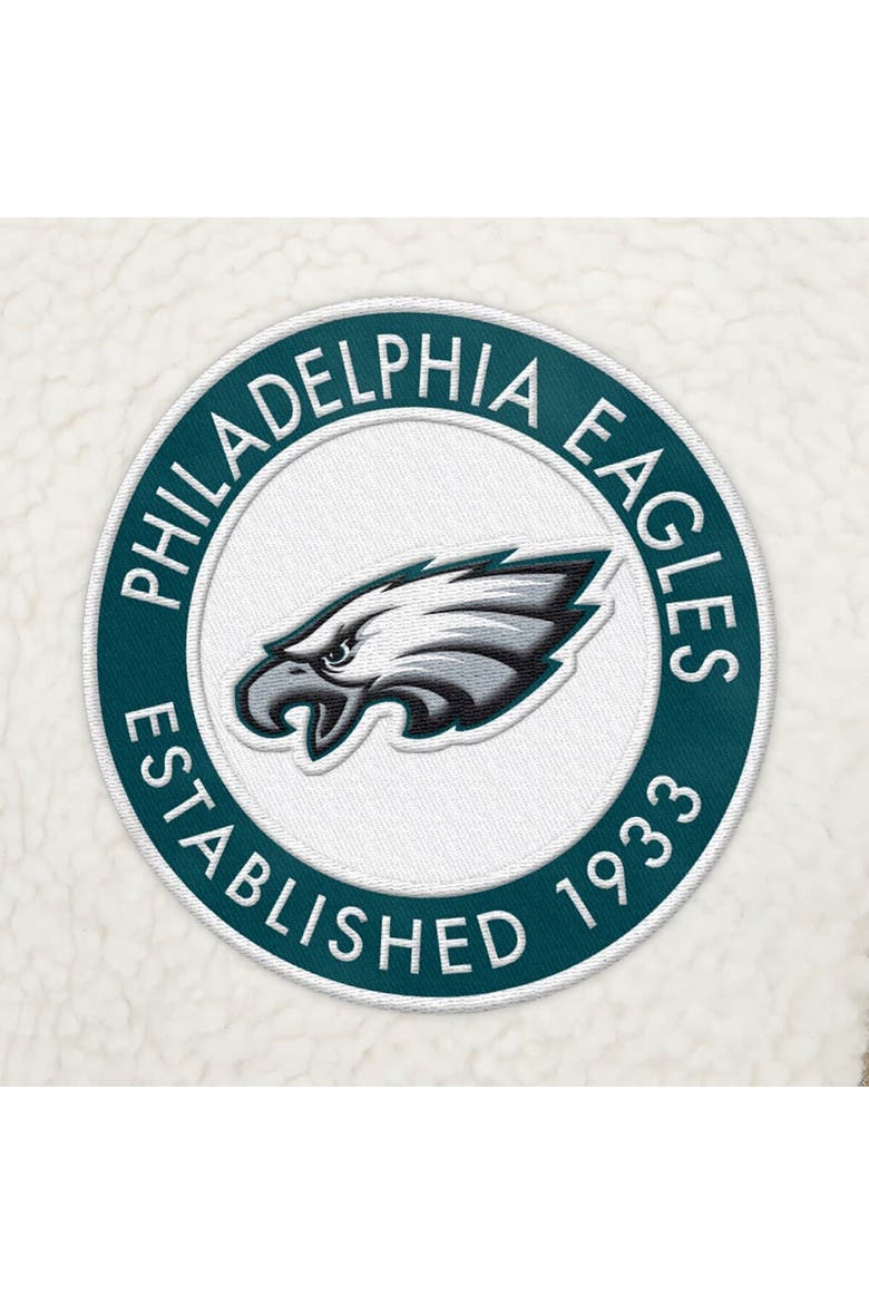 Men's Tommy Hilfiger  Cream Philadelphia Eagles Jordan Sherpa Quarter-Zip Sweatshirt, Alternate, color, Cream